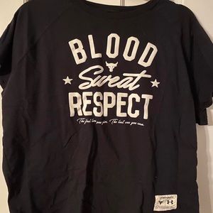 “Blood Sweat Respect” women’s Under Armour cropped t-shirt